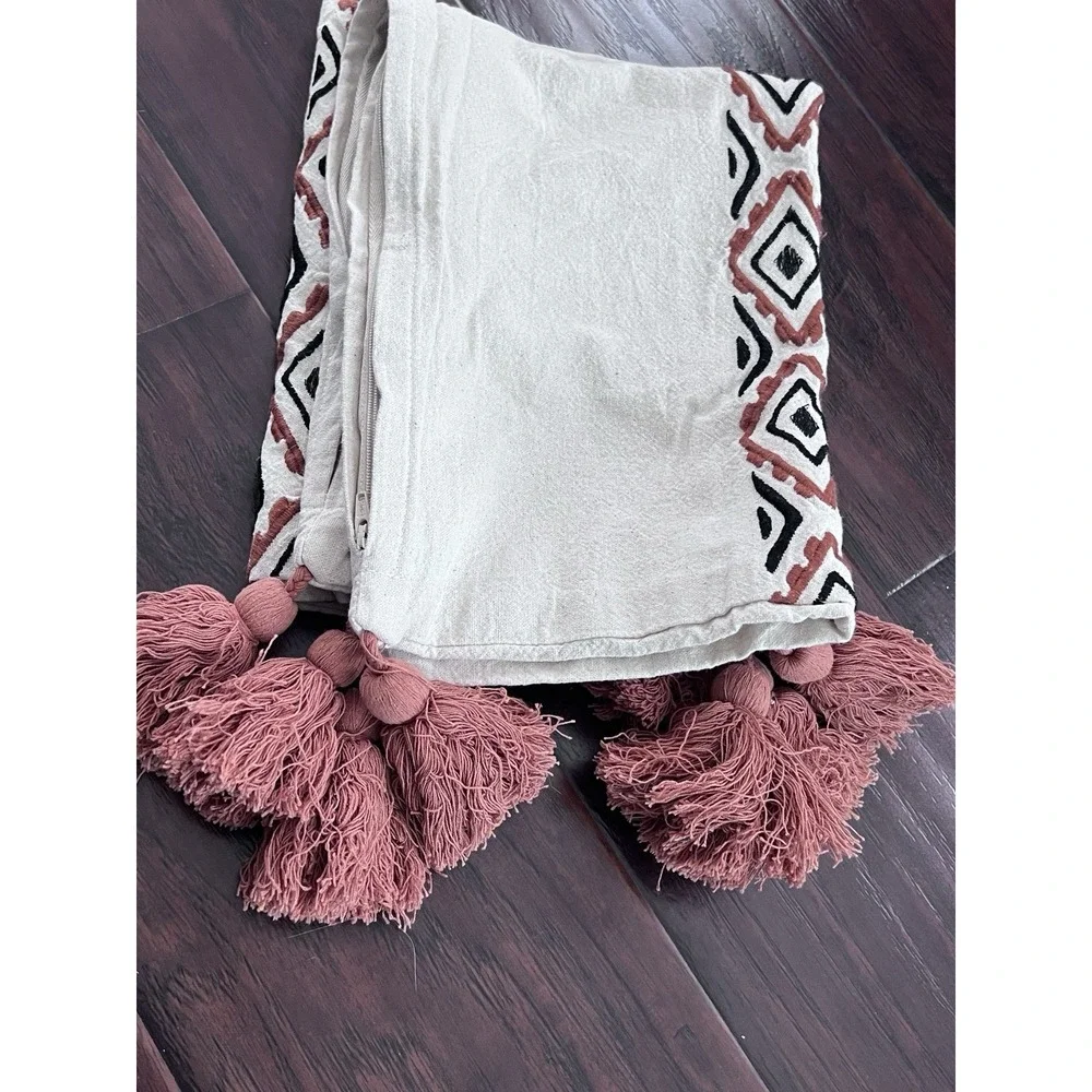 Ikea Jatteslide Southwest Accent Pillow Cover Tassels‎ Neutral Western 16
